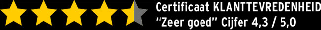 Certificaat klanttevredenheid – Zeergoed 4.4 / 5